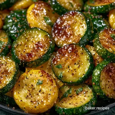 Saut&eacute;ed Zucchini Squash in 15 Minutes Recipe Card