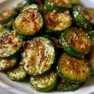 Saut&eacute;ed Zucchini with Garlic and Butter Recipe Card