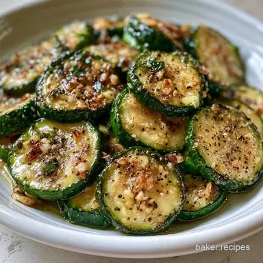 Saut&eacute;ed Zucchini with Garlic and Butter