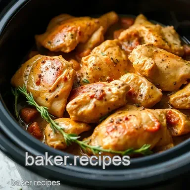 My Family's Favorite Chicken Crockpot Meals: Savory Herb Garlic Delight Recipe Card