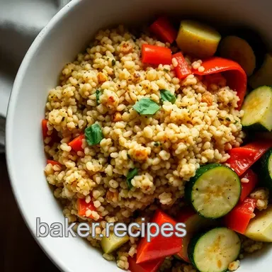 Easy Healthy Dinner Ideas: Savory Quinoa & Roasted Vegetable Bowl Recipe Card