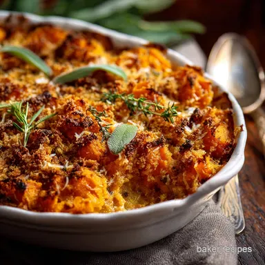 Savory Sweet Potato Casserole: The Autumn Glory, Gruy&egrave;re Sage Crumb