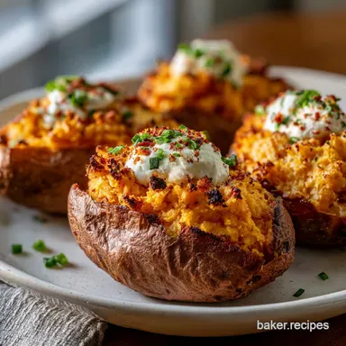 Twice Baked Sweet Potatoes for 4 Servings