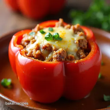 Easy Crockpot Stuffed Peppers Set Forget It Recipe Recipe Card