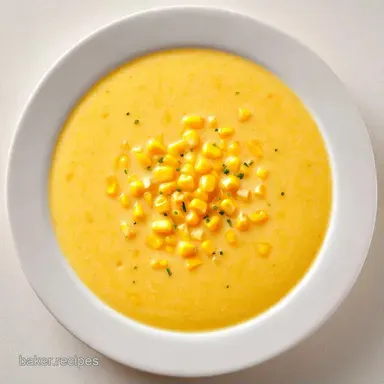 Simple Summer Corn Soup in 35 Minutes Recipe Card