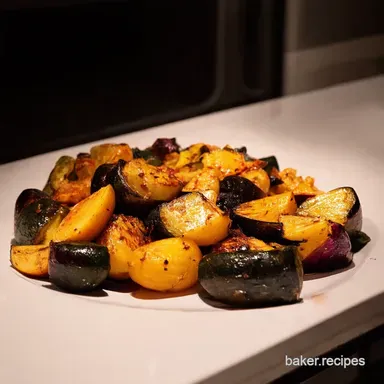 Easy Oven Roasted Vegetables Simply Scrumptious Recipe Card