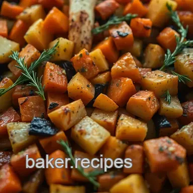 Sensational Herb Roasted Vegetable Recipes: Root Veggie Magic! Recipe Card