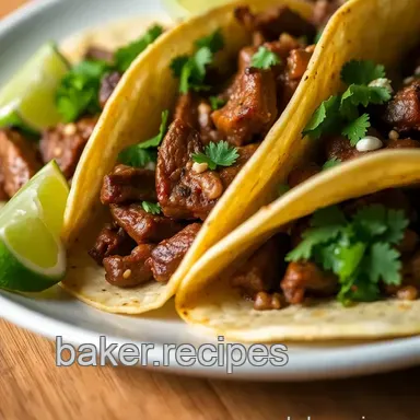 Sizzling Flank Steak Tacos with Zesty Salsa Verde &ndash; A Family Favorite Recipe Card