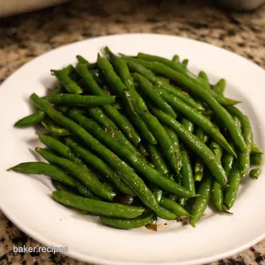 Sizzling Saut&eacute;ed Green Beans Recipe Ready in 15 Recipe Card