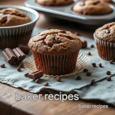My Family's Favorite: Bake Whole Wheat Muffins with Double Chocolate Recipe Card