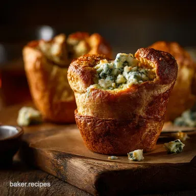 SkyHigh Blue Cheese Popovers The Ultimate Savoury Showstopper Recipe Card