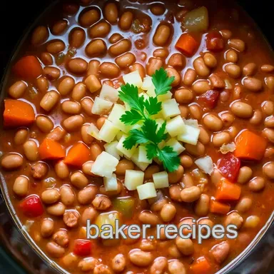 Slow-Cooked Pinto Bean Delight: My Easy & Flavorful Crock Pot Recipe Recipe Card
