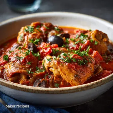 Slow Cooker Chicken Cacciatore with Potatoes Recipe Card