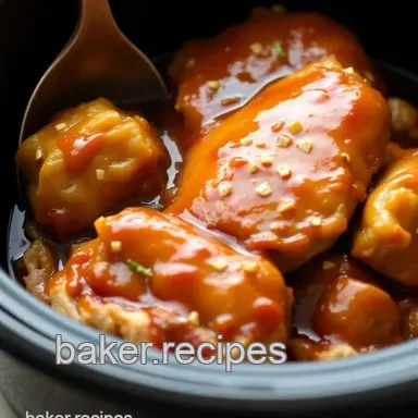 Slow Cooker Honey Garlic Chicken: Sticky, Sweet Bliss! Recipe Card