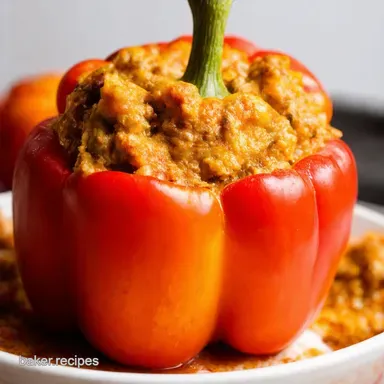 Slow Cooker Stuffed Peppers Easy Weeknight Winner Recipe Card