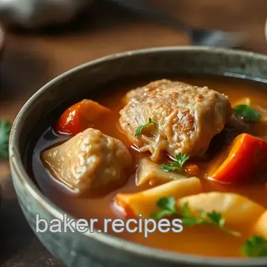 Slow Simmered Chicken Broth with Vegetables