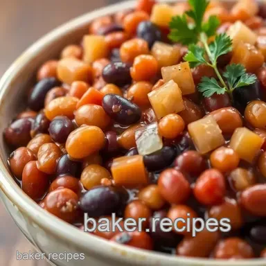 Smoke Baked Beans Sweet & Savory Flavor Recipe Card