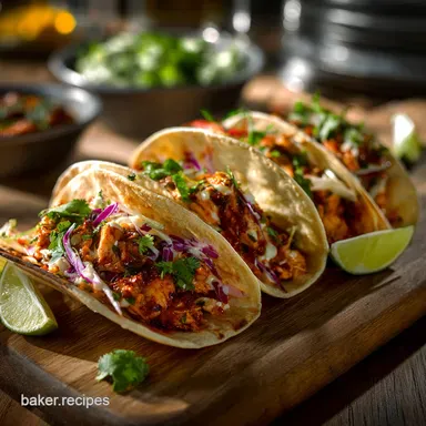 Chicken Tacos: Smoky Chipotle Recipe Ready in Under 1 Hour Recipe Card