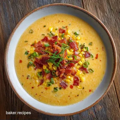 Seafood Corn Chowder with Potatoes Recipe Card