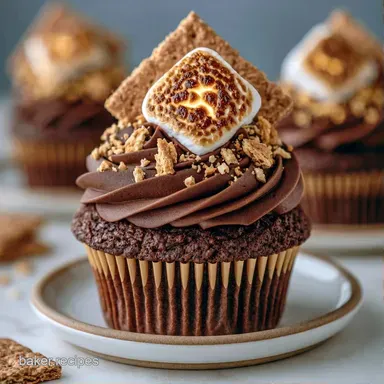 Smores Cupcakes in 45 Minutes Recipe Card