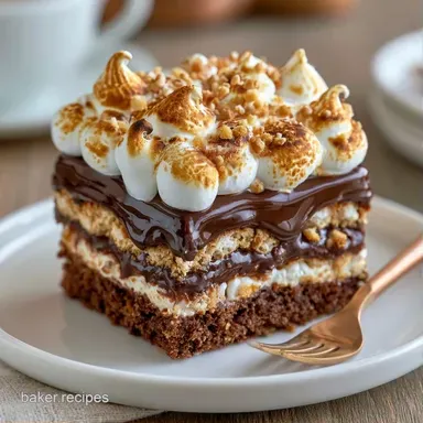 Smores Icebox Cake for 15 Servings Recipe Card