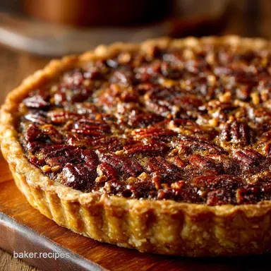 Southern Pecan Pie: Chefs Classic Recipe (No Soggy Bottom) Recipe Card