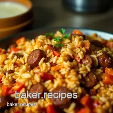 Hearty Southern Sausage and Rice Casserole Recipe for Family Gatherings Recipe Card