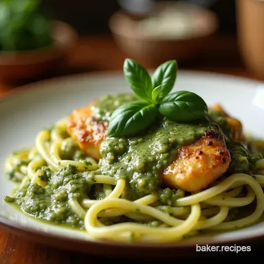 The Verdant Dream Speedy Basil Pesto Cream Sauce Recipe Recipe Card