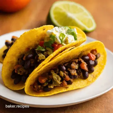 Speedy Black Bean Tacos Chipotle Crema Magic Recipe Card