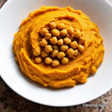 Easy Vegetarian Meals Spiced Chickpea Sweet Potato Mash Recipe Card
