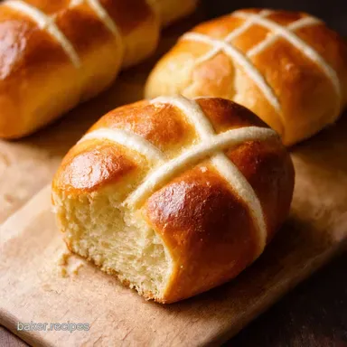 Easy Hot Cross Buns Recipe A Taste of Easter Recipe Card