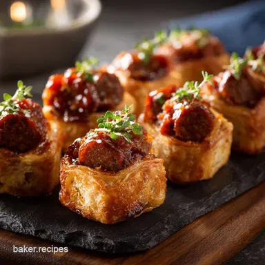 Game Day Snacks: Kick-Off Crunch Chorizo Sausage Roll Bites Recipe Card