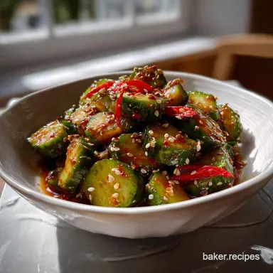 Spicy Korean Cucumber Salad Oi Muchim: 15 Minute Crunch Recipe Card