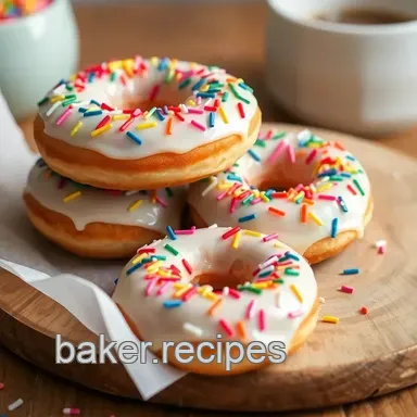 Deliciously Easy Baked Donuts with Rainbow Sprinkles: A Family Favorite Recipe Card