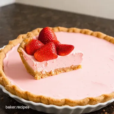Strawberry Cream Cheese Dream Pie Easy NoBake Delight Recipe Card