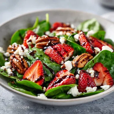 Strawberry Spinach Salad in 20 Minutes Recipe Card