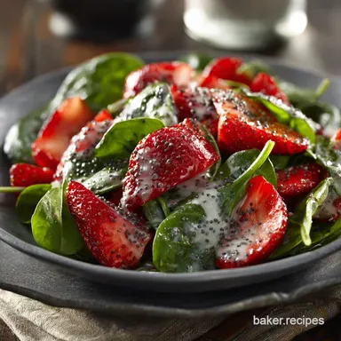 Strawberry Spinach Salad with Poppy Seed Dressing The Zesty Easy Summer Recipe Recipe Card