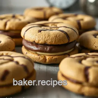 Retro Striped Fudge Cookie Sandwiches clock clock iconcutlery cutlery iconflag Recipe Card