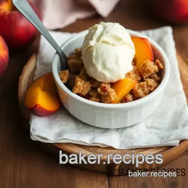How to Bake Peach Crisp: Sweet & Crunchy Delight for Summer Nights Recipe Card