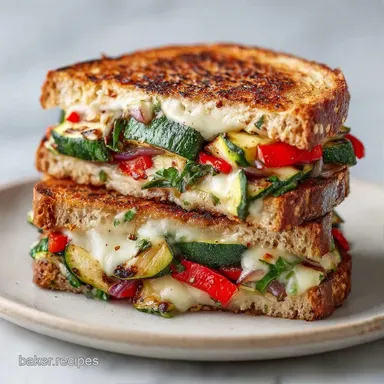Summer Veggie Sandwich in 25 Minutes Recipe Card
