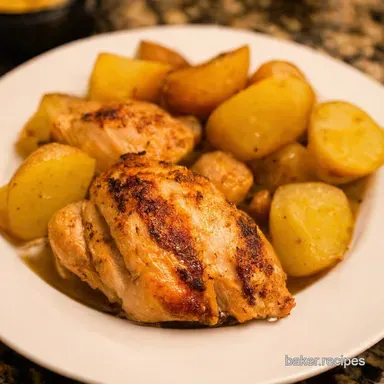 Easy Slow Cooker Chicken and Potatoes Sunday Dinner Sorted Recipe Card