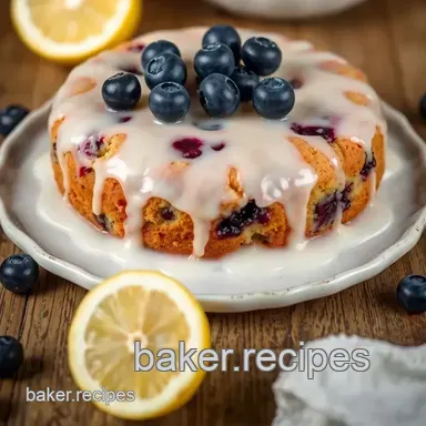 Easy & Juicy Bake Lemon Blueberry Cake with Glaze: A Family Favorite Recipe Card