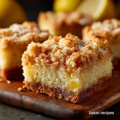 Easy Lemon Bars Sunshine Crumble Slice Recipe Recipe Card
