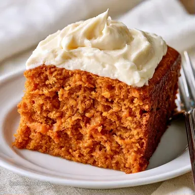 Sweet Potato Sheet Cake for 16 Servings Recipe Card