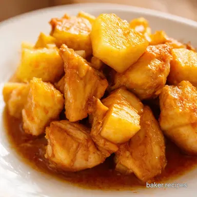 Sweet Sour pineapple chicken recipe Aloha China Recipe Card