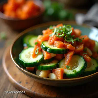 Easy Asian Cucumber Salad Recipe Spicy Crunchy Side Recipe Card