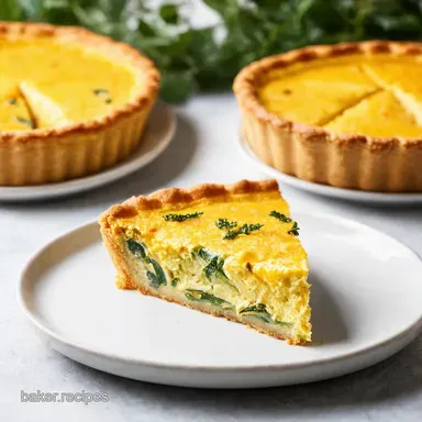 Tangy Goat Cheese Quiche Recipe Spring Veggie Delight Recipe Card