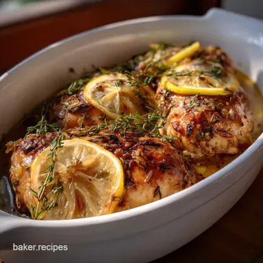 Chicken Marinade: Easy Lemon Thyme Recipe for Grilling Recipe Card