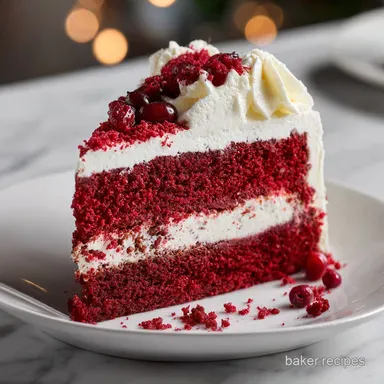 The Best Red Velvet Cake with Silky Crumb for 14 Servings Recipe Card