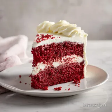The Best Red Velvet Cake with Silky Crumb for 14 Servings